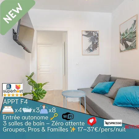 3 Appts - 3 A 7 Lits - Parfait 6 A 10 Pers - Max 29 Pers - 1 Immeuble - Convivialite, Rentabilite ------ - 3 Apts - 3 To 7 Beds - Ideal For 6 To 10 Guests - Up To 29 - Same Building -- Cattenom * Hettange-Grande