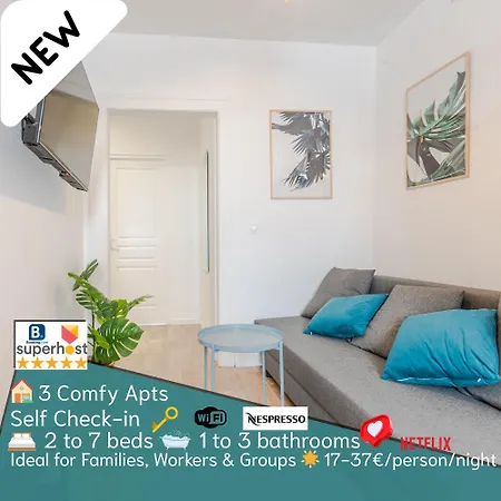 Cattenom 7 Lits 8 A 11 Pers Parking 3 Min Wi Fi Ideal Equipes Pros Et Familles - 7 Beds 8 To 11 Guests Perfect For Workers And Families Апартаменты Hettange-Grande