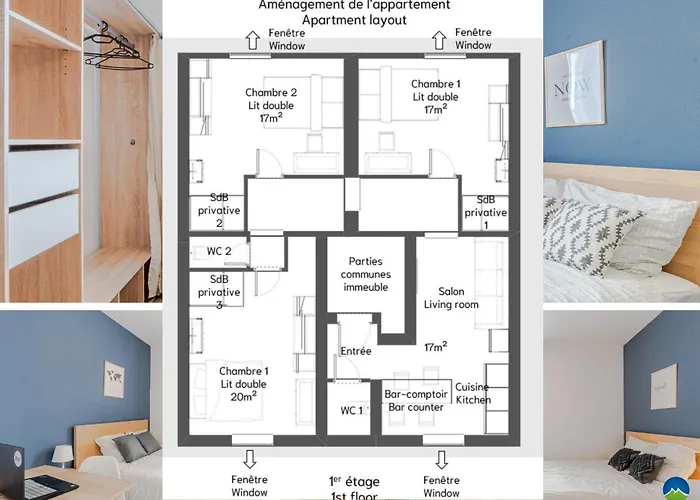 Apartment New Cattenom - For Teams & Families - 4 To 7 Beds, 3-min Parking