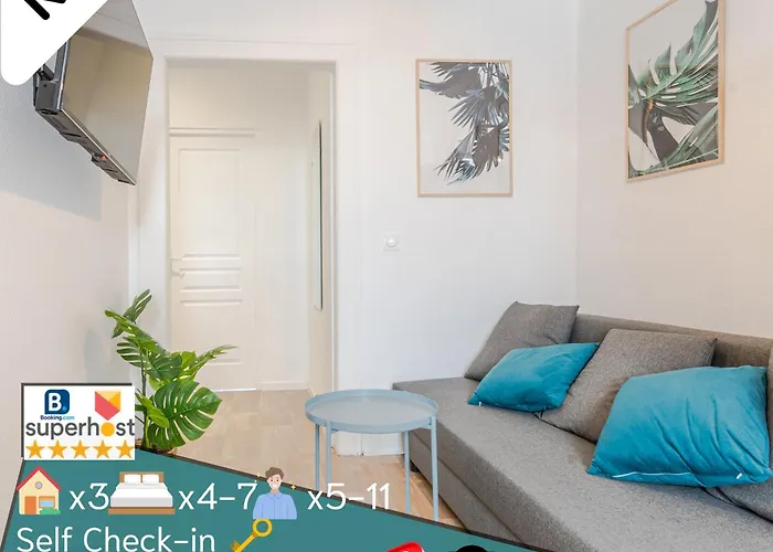 New Cattenom - For Teams & Families - 4 To 7 Beds, 3-min Parking Apartment *